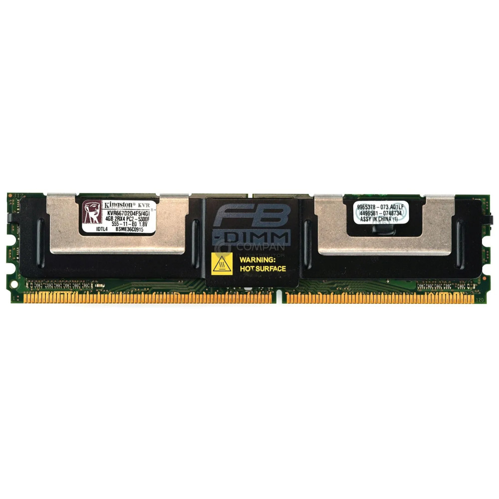 KVR667D2D4F5-4GI KINGSTON DDR2 4GB 2RX4 PC2-5300 667MHZ RDIMM CL5